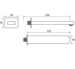 Излив для ванны RAVAK Chrome CR 027.00