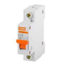 Автоматический выключатель TDM ВА47-63 1Р 10 А С 4,5 кА