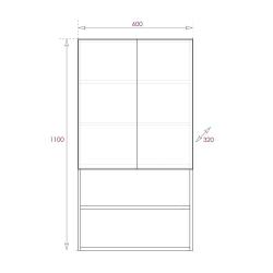 Шкаф ONIKA Маркус Нова 60*110 см