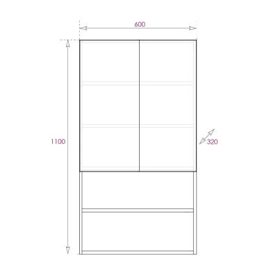 Шкаф ONIKA Маркус Нова 60*110 см