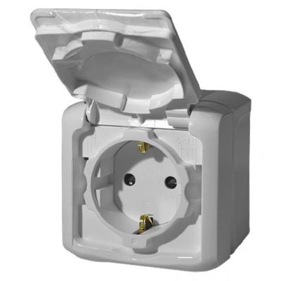 Розетка сетевая LEGRAND Quteo с заземлением серый 782351