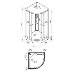 Душевая кабина TRITON Вельвет А 90*90 см 