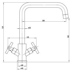 Смеситель для кухни ESKO Astana AA519