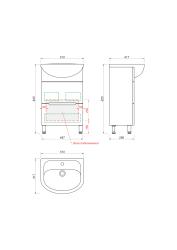 Тумба с раковиной КАКСА-А Моника 50 