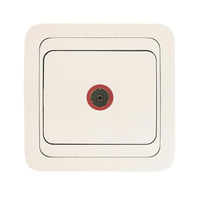 Розетка телевизионная MAKEL Mimoza TV кремовый 25007