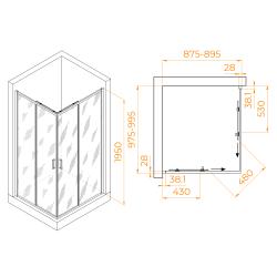 Душевое ограждение RGW PA-246 100*90 см 