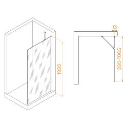 Душевое ограждение RGW WA-110 100 см