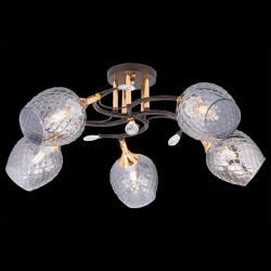 Люстра ЛАЙТ СФЕРА 4378/5 CF+FG Черный, золото