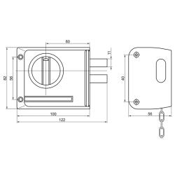 Замок накладной ПРОСАМ ЗНД 1А-К 086800
