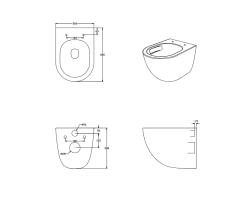 Унитаз подвесной ALCORA Arte