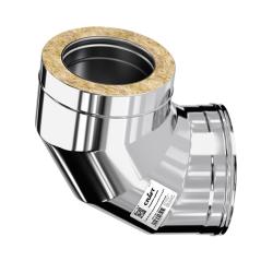 Колено-сэндвич CRAFT HF-50B AISI 316/AISI 304 90° 0,8 мм 115/200 мм