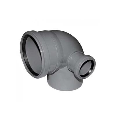 Уголок канализационный 110 мм 87° с правым выходом 50 мм