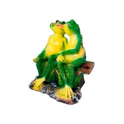 Фигурка для водоема Лягушки на лавочке