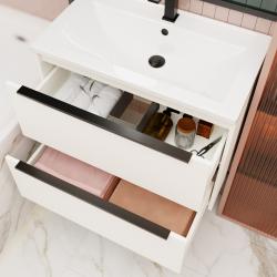 Тумба с раковиной LA FENICE Tesoro 100 платиновый белый