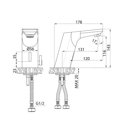 Смеситель для умывальника IDDIS PULSBS1i86