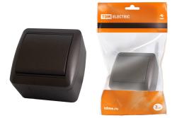 Выключатель TDM Селигер 1 клавиша шоколад SQ1818-0201