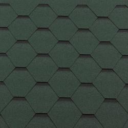 Гибкая черепица ROOFSHIELD Premium Стандарт Зеленый с оттенением