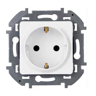Механизм розетки сетевой LEGRAND Inspiria с заземлением белый 673720
