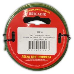 Леска для триммера шестигранник с сердечником 2,4 мм 15 м