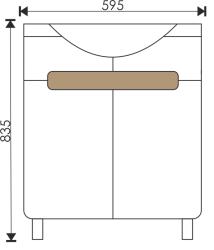 Тумба с раковиной EVA GOLD Bamby 60 