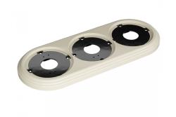 Рамка ТМ МЕЗОНИНЪ Усадьба 3 поста слоновая кость GE30703-02