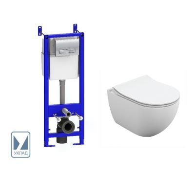 Комплект инсталляция УКЛАД с унитазом CERSANIT 68366