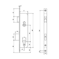 Корпус замка APECS 7000-40-NI Никель