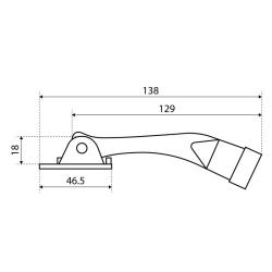 Ограничитель дверной АЛЛЮР КН-130 РУ белый 138 мм