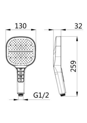 Лейка душевая ESKO SPL1403SQ