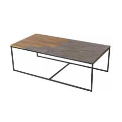 Стол журнальный ДИВАН ТРЕЙД Китч Дуб американский/Серый бетон 1200*600*390 мм