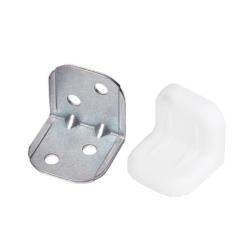 Уголок 24*24*25мм стальной с накладкой ПВХ/белый/