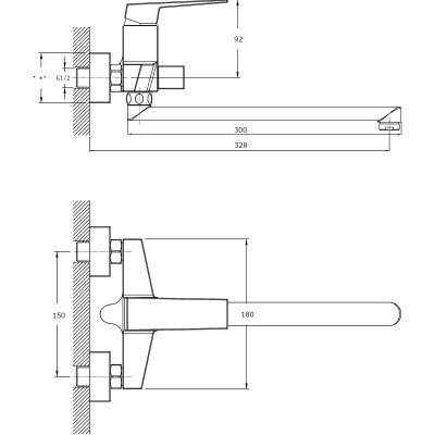 Смеситель для ванны RUSH Thira TR3635-51