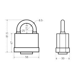 Замок навесной АЛЛЮР ВС1Ч-375П