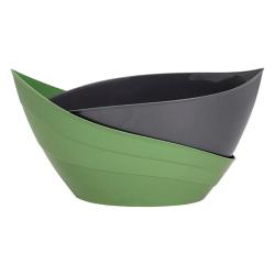 Горшок пластиковый BMC Гармония Оливковый, антрацит 1,5 л