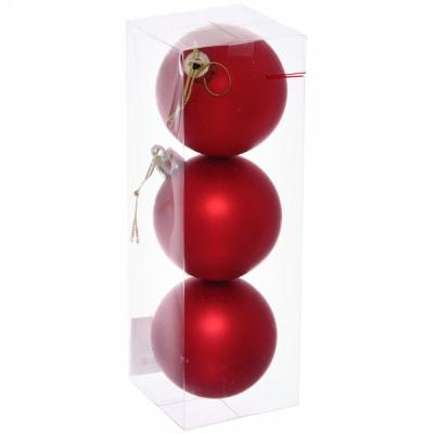 Набор шаров СЕРПАНТИН Матовый красный 6 см