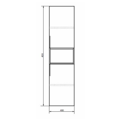 Пенал COMFORTY Франкфурт бетон светлый 40*160 см