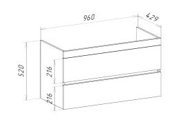Тумба с раковиной BELLEZZA Эмилия 100 