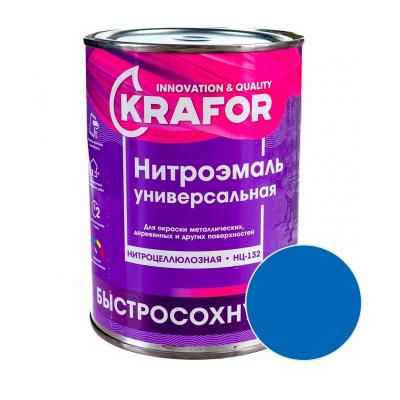 Эмаль KRAFOR НЦ-132 Синий 0,7 кг 
