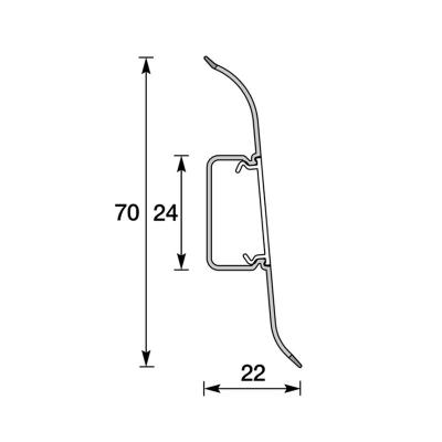 Плинтус пластиковый ИДЕАЛ Классик 001 Белый 2200*70*22 мм