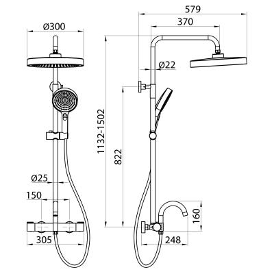 Душевая система ELGHANSA 6747157-2X 