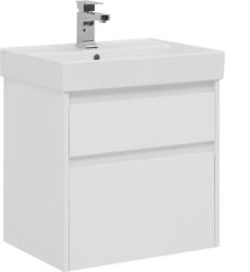 Тумба с раковиной AQUANET Nova Lite 60 2 ящика белый глянец