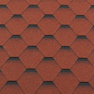 Гибкая черепица ROOFSHIELD Classic Стандарт Кирпично-красный с оттенением