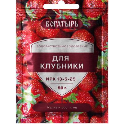 Удобрение минеральное ЛАМА ТОРФ Богатырь для клубники 50 г