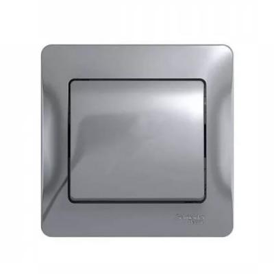 Выключатель SYSTEME ELECTRIC Glossa 1 клавиша алюминий GSL000312