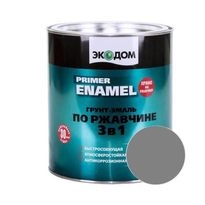 Грунт-эмаль ЭКОДОМ Серый 2,2 кг