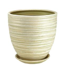 Горшок керамический САДЫ АУРИКИ Модерн Оливковый 7,5 л