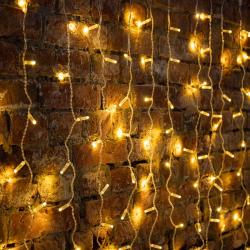 Гирлянда Занавес NEON-NIGHT Светодиодный дождь 8 режимов теплый белый 3*2 м 235-092