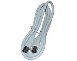 Шнур REXANT TV-штекер/TV-гнездо белый 1,5 м