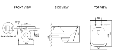 Унитаз подвесной PRATO Impress PR-2303A