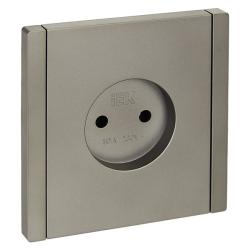 Розетка сетевая IEK Forte&Piano сталь FP-R10-10-K46